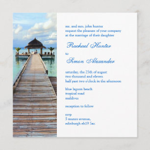 Serenade Jetty Maldives Beach Wedding Einladung