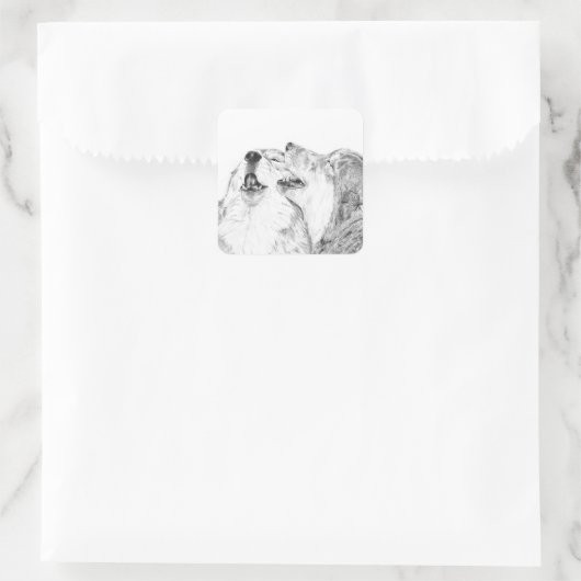 Serenade - Wolf Sticker (Tasche)