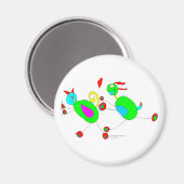 Serenas Katze und Hundehase Magnet (Vorderseite/Rückseite)