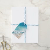 Serenblaue Gastgeschenk Hochzeit Geschenkanhänger (Mit Garn)