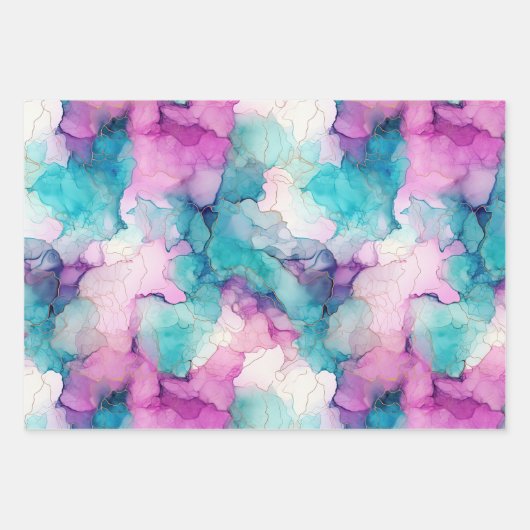 Serendipity Crystal Blue Geschenkpapier Set (Vorderseite 2)