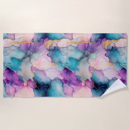 Serendipity Crystal Blue Strandtuch (Vorderseite)