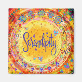 Serendipity Fun Trendy Inspirivity ONE WORD Magnet (Vorne)