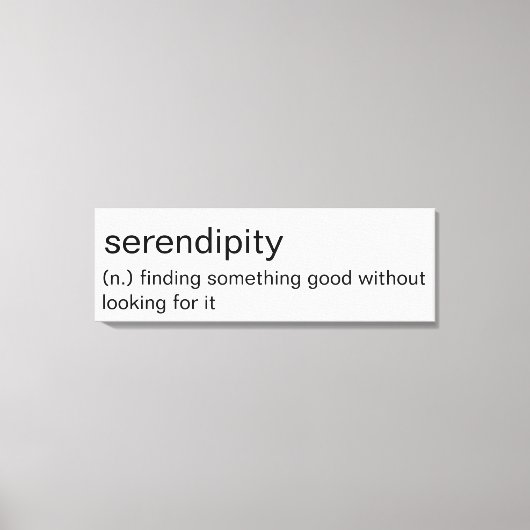 Serendipity - minimalistische Kunst an der Wand Leinwanddruck (Vorderseite)