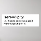 Serendipity - minimalistische Kunst an der Wand Poster (Vorne)