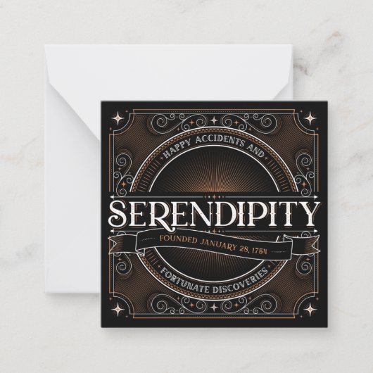 Serendipity-Note-Karte Mitteilungskarte (Vorderseite)