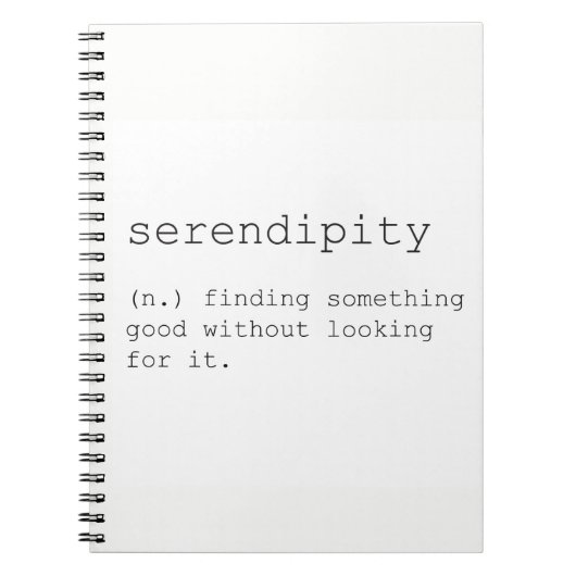 Serendipity notebook notizblock (Vorderseite)
