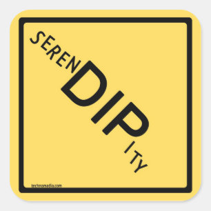 SerenDIPity-Stickers Quadratischer Aufkleber