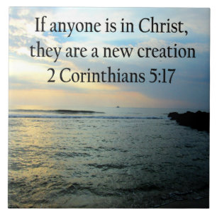 SERENE 3 CORINTHIANS 5:17 OCEAN SCENE FOTO FLIESE