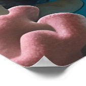 Serene 3D Sea Turtle in Ocean - Tranquil Marine Li Poster (Ecke)