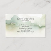 Serene Abstract Watercolor Therapist Visitenkarte (Rückseite)