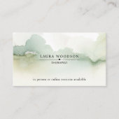 Serene Abstract Watercolor Therapist Visitenkarte (Vorderseite)