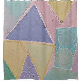 Serene Abstracts: A Pastel Dream Duschvorhang