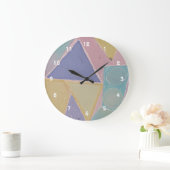 Serene Abstracts: A Pastel Dream Große Wanduhr (Zuhause)