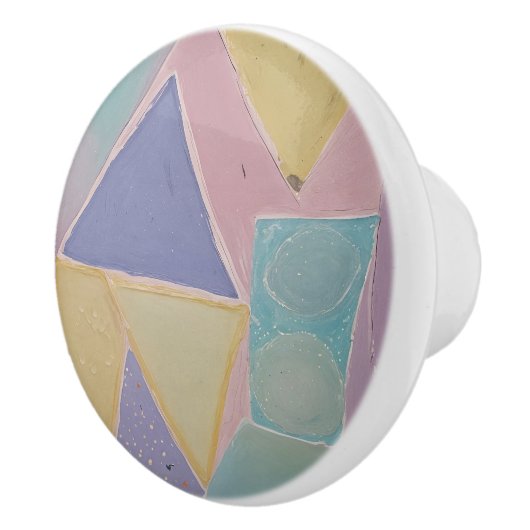 Serene Abstracts: A Pastel Dream Keramikknauf (Rechts)