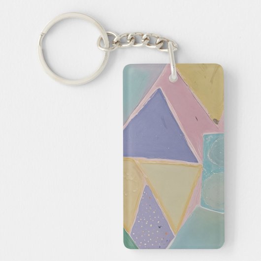 Serene Abstracts: A Pastel Dream Schlüsselanhänger (Vorderseite)
