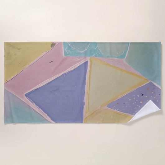 Serene Abstracts: A Pastel Dream Strandtuch (Vorderseite)