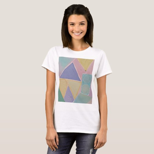 Serene Abstracts: A Pastel Dream T-Shirt (Vorne ganz)