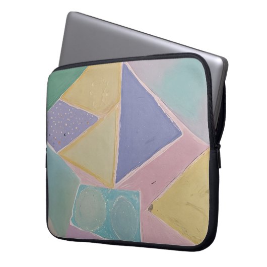 Serene Abstrakt: Ein pastellfarbener Traum Laptopschutzhülle (Vorderseite Links)