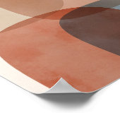 Serene Abstrakt Geometric Print Poster (Ecke)
