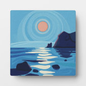 Serene Abstrakt Seascape Art Fotoplatte (Vorderseite)