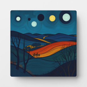 Serene Abstrakte Landschaft Art Fotoplatte