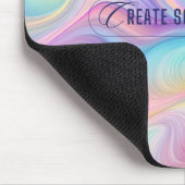 Serene Abstrakte Pastel-Maus-Pad mit Inspirationa Mousepad (Ecke)