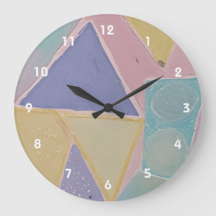 Serene Abstraktionen: Ein Pastelltraum Große Wanduhr
