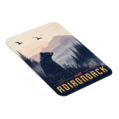 Serene Adirondack Bär: Ein Vintager Magnet (Rechte Seite)