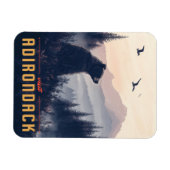 Serene Adirondack Bär: Ein Vintager Magnet (Horizontal)