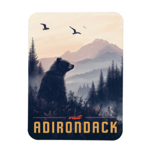Serene Adirondack Bär: Ein Vintager Magnet