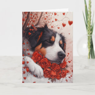 Serene Anatolian Shepherd Valentine's Day Karte