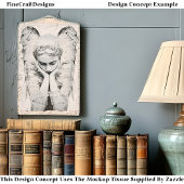 Serene Angel + Vintages Script Gothic AF7 Decoupag Seidenpapier