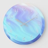 Serene Aquamarin Lavender Rose Große Wanduhr (Vorderseite)