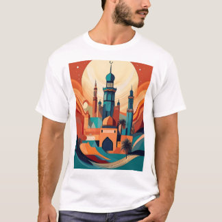Serene Arabian Moschee: Kulturkunst drucken T-Shirt