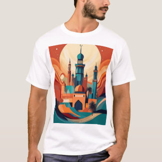Serene Arabian Moschee: Kulturkunst drucken T-Shirt