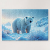 Serene Arctic Sunset mit Polar Bear - Natur Puzzle (Horizontal)