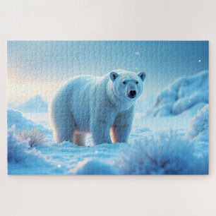 Serene Arctic Sunset mit Polar Bear - Natur Puzzle