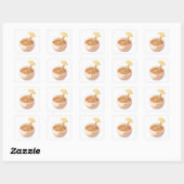 Serene-Ästhetik-Sticker Quadratischer Aufkleber (Blatt)