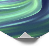 Serene Aurora Wave Print Poster (Ecke)