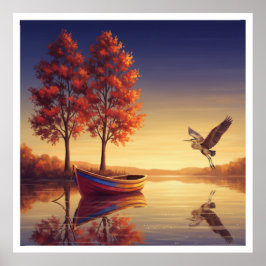 Serene Autumn Lake Festival Kunst - Die Natur Insp Poster