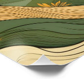 Serene Autumn River - Nature Landschaft Art Poster (Ecke)