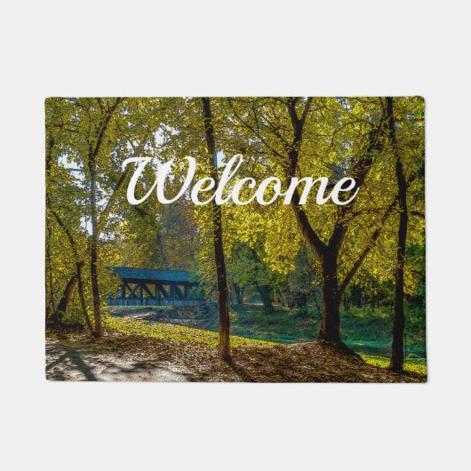 Serene Autumn Walk Painterly Welcome Doormat Fußmatte (Vorderseite)