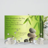 Serene Bachelorette Custom Wellness-Center Day Einladung (Stehend Vorderseite)