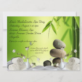 Serene Bachelorette Custom Wellness-Center Day Einladung (Vorderseite)