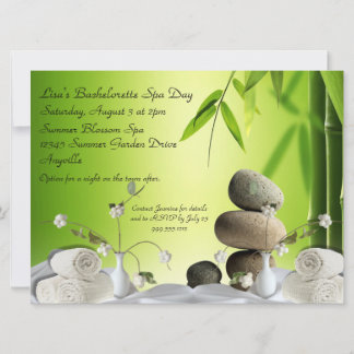 Serene Bachelorette Custom Wellness-Center Day Einladung