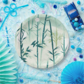 Serene Bamboo Blossom Asian (5) Pappteller (Party)