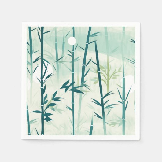 Serene Bamboo Blossom Asian  (5) Serviette (Vorderseite)