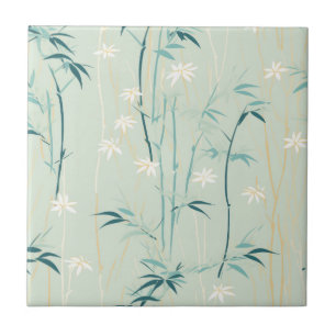 Serene Bamboo Blossom Asian  (9) Fliese