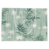 Serene Bamboo Blossom Asiatisch  (4) Große Geschenktüte (Rückseite)